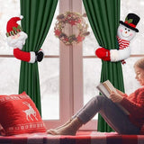 Darrahopens Home & Garden > Curtains > Curtain Accessories Christmas Themed Curtain Ties - (Set of Two) - Curtain Ties - Curtain Hooks - Snowman Design - Suitable for curtains, windows, wine bottle decorations, Christmas decorations, home and party decorations.