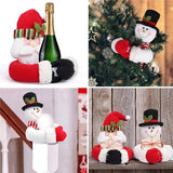 Darrahopens Home & Garden > Curtains > Curtain Accessories Christmas Themed Curtain Ties - (Set of Two) - Curtain Ties - Curtain Hooks - Snowman Design - Suitable for curtains, windows, wine bottle decorations, Christmas decorations, home and party decorations.