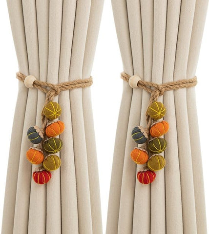 Darrahopens Home & Garden > Curtains > Curtain Accessories Curtain Bows - Cute Cartoon Pumpkin Curtain Bows - Christmas and Halloween Curtain Hooks