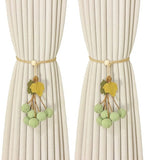 Darrahopens Home & Garden > Curtains > Curtain Accessories Curtain Ties - Hanging Ball Ties - Ball Tie Cords - Simple Hooks - Creative Curtain Buckle Decorations - Complete Set - 2 Pieces