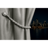 Darrahopens Home & Garden > Curtains > Curtain Accessories Magnetic weaved rope tieback Silver