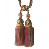 Darrahopens Home & Garden > Curtains > Curtain Accessories Multi Coloured Double Tassel Curtain Tieback