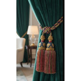 Darrahopens Home & Garden > Curtains > Curtain Accessories Multi Coloured Double Tassel Curtain Tieback
