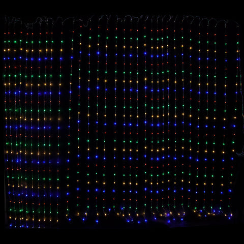 Darrahopens Home & Garden > Curtains > Curtain Accessories Samland 750 LED 620cmx240cm Copper Wire Curtain Light in Multi Colour