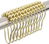 Darrahopens Home & Garden > Curtains > Curtain Accessories Shower curtain hooks (12-piece) - Curtain rings - Stainless steel rings with sliding system - Gold