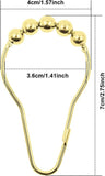 Darrahopens Home & Garden > Curtains > Curtain Accessories Shower curtain hooks (12-piece) - Curtain rings - Stainless steel rings with sliding system - Gold