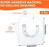 Darrahopens Home & Garden > Curtains > Curtain Accessories Shower rod bracket - Curtain bracket - Self-adhesive rod mounting without drilling - Transparent rod hook - Mounting stickers (8 pieces)