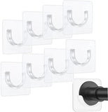 Darrahopens Home & Garden > Curtains > Curtain Accessories Shower rod bracket - Curtain bracket - Self-adhesive rod mounting without drilling - Transparent rod hook - Mounting stickers (8 pieces)