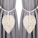 Darrahopens Home & Garden > Curtains > Curtains & Drapes Curtain hooks - 2 sets of hand-woven curtains - curtain cords and curtain leaves