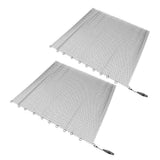 Darrahopens Home & Garden > Curtains > Curtains & Drapes Fireplace Mesh Screen Curtain 2 Wide Panels Hanging Replacement Screens for Home Wood Burning Fireplace Black 24x18in In Australia - Darrahopens