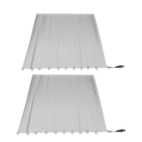 Darrahopens Home & Garden > Curtains > Curtains & Drapes Fireplace Mesh Screen Curtain 2 Wide Panels Hanging Replacement Screens for Home Wood Burning Fireplace Black 24x18in In Australia - Darrahopens