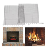 Darrahopens Home & Garden > Curtains > Curtains & Drapes Fireplace Mesh Screen Curtain 2 Wide Panels Hanging Replacement Screens for Home Wood Burning Fireplace Black 24x18in In Australia - Darrahopens