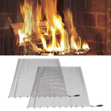 Darrahopens Home & Garden > Curtains > Curtains & Drapes Fireplace Mesh Screen Curtain 2 Wide Panels Hanging Replacement Screens for Home Wood Burning Fireplace Black 24x18in In Australia - Darrahopens