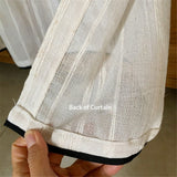 Darrahopens Home & Garden > Curtains > Curtains & Drapes Kitchen Curtains for Small Window,Cafe Curtains 59 Inch Length,Striped Kitchen Pinch Pleat Curtain for Half Windows Semi Sheer Light