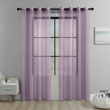 Darrahopens Home & Garden > Curtains > Curtains & Drapes light purple Light Transparent Window Sheers, 2 Pieces, Multiple Sizes Available