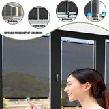 Darrahopens Home & Garden > Curtains > Curtains & Drapes No-Drill Roller Blinds with 3 Suction Cups - Blackout Curtains, Temporary Cover-Up Curtains for Home, Bedroom and Car (Black, 45*124cm)