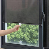 Darrahopens Home & Garden > Curtains > Curtains & Drapes No-Drill Roller Blinds with 3 Suction Cups - Blackout Curtains, Temporary Cover-Up Curtains for Home, Bedroom and Car (Black, 45*124cm)