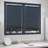 Darrahopens Home & Garden > Curtains > Curtains & Drapes No-Drill Roller Blinds with 3 Suction Cups - Blackout Curtains, Temporary Cover-Up Curtains for Home, Bedroom and Car (Black, 45*124cm)