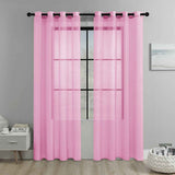 Darrahopens Home & Garden > Curtains > Curtains & Drapes Pink Light Transparent Window Sheers, 2 Pieces, Multiple Sizes Available