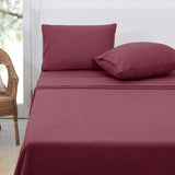Darrahopens Home & Garden > Curtains > Curtains & Drapes Polar Fleece Sheet Set Double 30cm Wall Rosewood