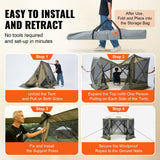 Darrahopens Home & Garden > Curtains > Curtains & Drapes VEVOR Pop Up Gazebo Tent, Pop-Up Screen Tent 6 Sided Canopy Sun Shelter with 6 Removable Privacy Wind Cloths & Mesh Windows, 10x10FT Quick Set Screen Tent with Mosquito Netting, Army Green