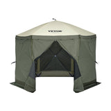 Darrahopens Home & Garden > Curtains > Curtains & Drapes VEVOR Pop Up Gazebo Tent, Pop-Up Screen Tent 6 Sided Canopy Sun Shelter with 6 Removable Privacy Wind Cloths & Mesh Windows, 10x10FT Quick Set Screen Tent with Mosquito Netting, Army Green