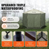Darrahopens Home & Garden > Curtains > Curtains & Drapes VEVOR Pop Up Gazebo Tent, Pop-Up Screen Tent 6 Sided Canopy Sun Shelter with 6 Removable Privacy Wind Cloths & Mesh Windows, 10x10FT Quick Set Screen Tent with Mosquito Netting, Army Green