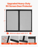 Darrahopens Home & Garden > Curtains > Curtains & Drapes VEVOR RV Screen Door Protector, 571.5 x 508 mm Door Grille, Easy to Install and Disassemble, Reinforced Breathable Protective Mesh, Aluminum Alloy Camper RV Entry Protector for Pet Protection, Black