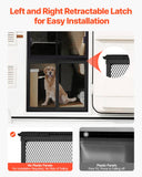 Darrahopens Home & Garden > Curtains > Curtains & Drapes VEVOR RV Screen Door Protector, 571.5 x 508 mm Door Grille, Easy to Install and Disassemble, Reinforced Breathable Protective Mesh, Aluminum Alloy Camper RV Entry Protector for Pet Protection, Black