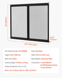 Darrahopens Home & Garden > Curtains > Curtains & Drapes VEVOR RV Screen Door Protector,  622.3 x 508 mm Door Grille, Easy to Install and Disassemble, Reinforced Breathable Protective Mesh, Aluminum Alloy Camper RV Entry Protector for Pet Protection, Black