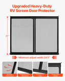 Darrahopens Home & Garden > Curtains > Curtains & Drapes VEVOR RV Screen Door Protector,  622.3 x 508 mm Door Grille, Easy to Install and Disassemble, Reinforced Breathable Protective Mesh, Aluminum Alloy Camper RV Entry Protector for Pet Protection, Black