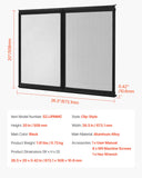 Darrahopens Home & Garden > Curtains > Curtains & Drapes VEVOR RV Screen Door Protector, 673.1 x 508 mm Door Grille, Easy to Install and Disassemble, Reinforced Breathable Protective Mesh, Aluminum Alloy Camper RV Entry Protector for Pet Protection, Black