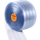Darrahopens Home & Garden > Curtains > Curtains & Drapes VEVOR Strip Curtain, 4572 cm Length x 20 cm Width x 2 mm Thickness, Clear Ribbed PVC Curtain Strip Door Bulk Roll, Plastic Door Strips for Doorways of Supermarket, Garage, Warehouse, Barn, Pet House