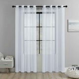 Darrahopens Home & Garden > Curtains > Curtains & Drapes White Light Transparent Window Sheers, 2 Pieces, Multiple Sizes Available