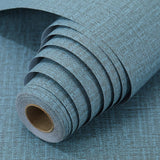 Darrahopens Home & Garden > Decor 61cm x 10m Green Wallpaper Decor Faux Grasscloth Paper Wall Paper Self Adhesive Removable Blue