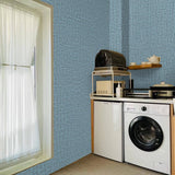 Darrahopens Home & Garden > Decor 61cm x 10m Green Wallpaper Decor Faux Grasscloth Paper Wall Paper Self Adhesive Removable Blue