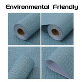 Darrahopens Home & Garden > Decor 61cm x 10m Green Wallpaper Decor Faux Grasscloth Paper Wall Paper Self Adhesive Removable Blue
