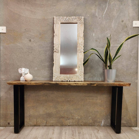Darrahopens Home & Garden > Decor Bungalow Console Table Live Edge Raintree Wood [180cm]