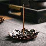 Darrahopens Home & Garden > Decor > Candle Accessories 2 Pack Incense Burner, Incense Holder for Sticks, Brass Lotus Incense Stick Holder