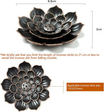 Darrahopens Home & Garden > Decor > Candle Accessories 2 Pack Incense Burner, Incense Holder for Sticks, Brass Lotus Incense Stick Holder