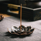 Darrahopens Home & Garden > Decor > Candle Accessories 3 Pack Brass Lotus Incense Holder, Incense Sticks Burner, Incense Ash Catcher