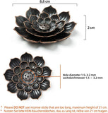Darrahopens Home & Garden > Decor > Candle Accessories 3 Pack Brass Lotus Incense Holder, Incense Sticks Burner, Incense Ash Catcher