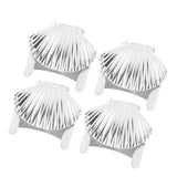 Darrahopens Home & Garden > Decor > Candle Accessories 4Pcs Candle Snuffer Candle Extinguisher Metal Shell Pattern Automatic Candle Stopper for Candle Extinguishing Silver In Australia - Darrahopens