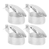 Darrahopens Home & Garden > Decor > Candle Accessories 4Pcs Candle Snuffer Candle Extinguisher Metal Shell Pattern Automatic Candle Stopper for Candle Extinguishing Silver In Australia - Darrahopens