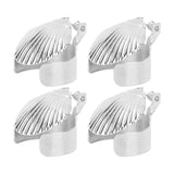 Darrahopens Home & Garden > Decor > Candle Accessories 4Pcs Candle Snuffer Candle Extinguisher Metal Shell Pattern Automatic Candle Stopper for Candle Extinguishing Silver In Australia - Darrahopens