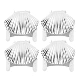Darrahopens Home & Garden > Decor > Candle Accessories 4Pcs Candle Snuffer Candle Extinguisher Metal Shell Pattern Automatic Candle Stopper for Candle Extinguishing Silver In Australia - Darrahopens