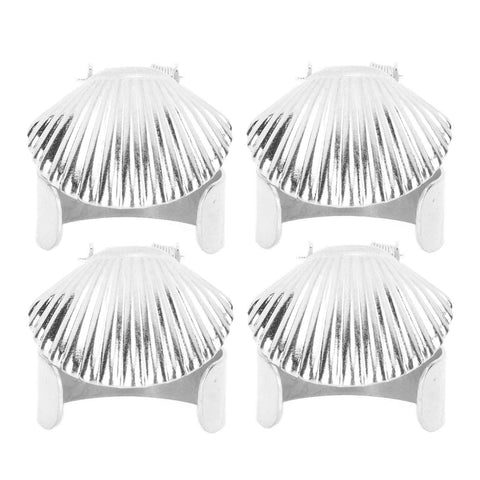 Darrahopens Home & Garden > Decor > Candle Accessories 4Pcs Candle Snuffer Candle Extinguisher Metal Shell Pattern Automatic Candle Stopper for Candle Extinguishing Silver In Australia - Darrahopens