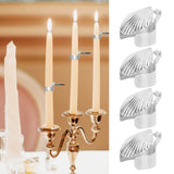 Darrahopens Home & Garden > Decor > Candle Accessories 4Pcs Candle Snuffer Candle Extinguisher Metal Shell Pattern Automatic Candle Stopper for Candle Extinguishing Silver In Australia - Darrahopens