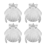 Darrahopens Home & Garden > Decor > Candle Accessories 4Pcs Candle Snuffer Candle Extinguisher Metal Shell Pattern Automatic Candle Stopper for Candle Extinguishing Silver In Australia - Darrahopens