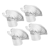 Darrahopens Home & Garden > Decor > Candle Accessories 4Pcs Candle Snuffer Candle Extinguisher Metal Shell Pattern Automatic Candle Stopper for Candle Extinguishing Silver In Australia - Darrahopens